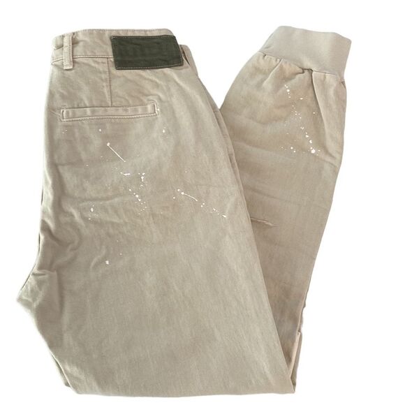 SER.O.YA Crew Pant in Cario Patch Organic Cotton Button Fly High Rise Banded Hem - Picture 14 of 16